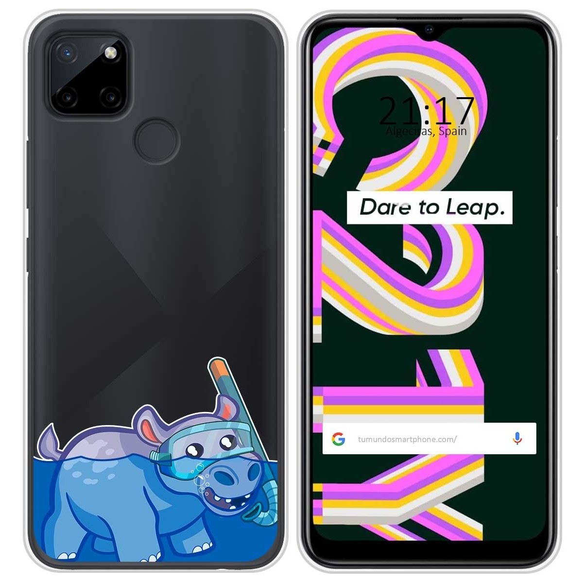 Funda Silicona Transparente para Realme C21Y / C25Y diseño Hipo Dibujos