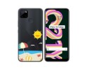 Funda Silicona Transparente para Realme C21Y / C25Y diseño Playa Dibujos
