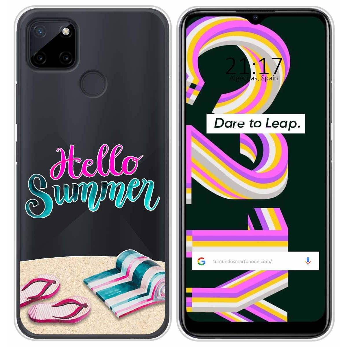 Funda Silicona Transparente para Realme C21Y / C25Y diseño Summer Dibujos