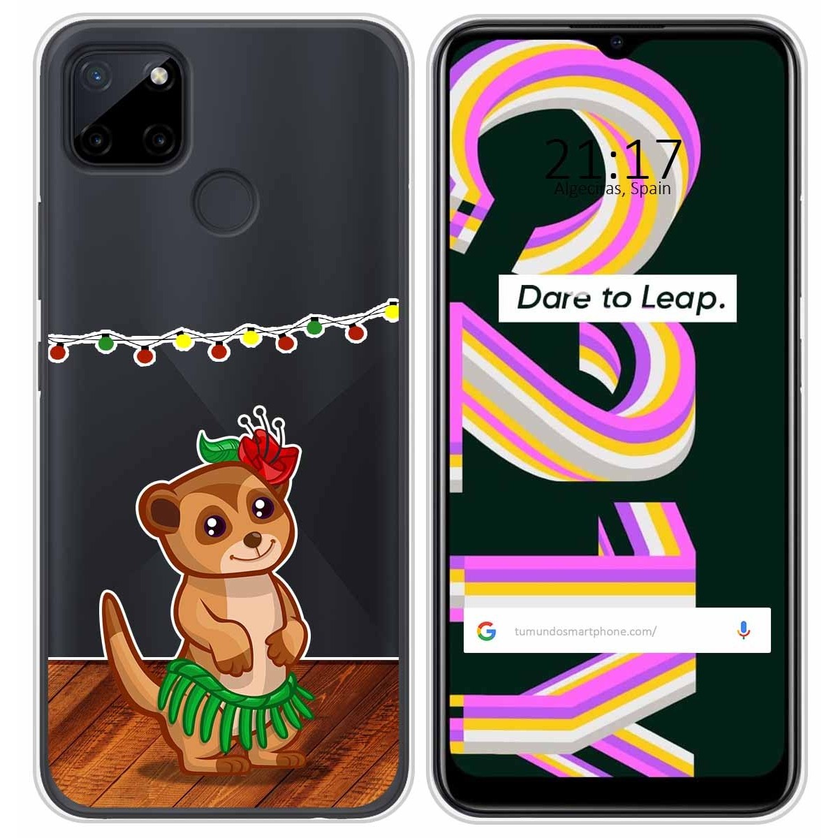 Funda Silicona Transparente para Realme C21Y / C25Y diseño Suricata Dibujos