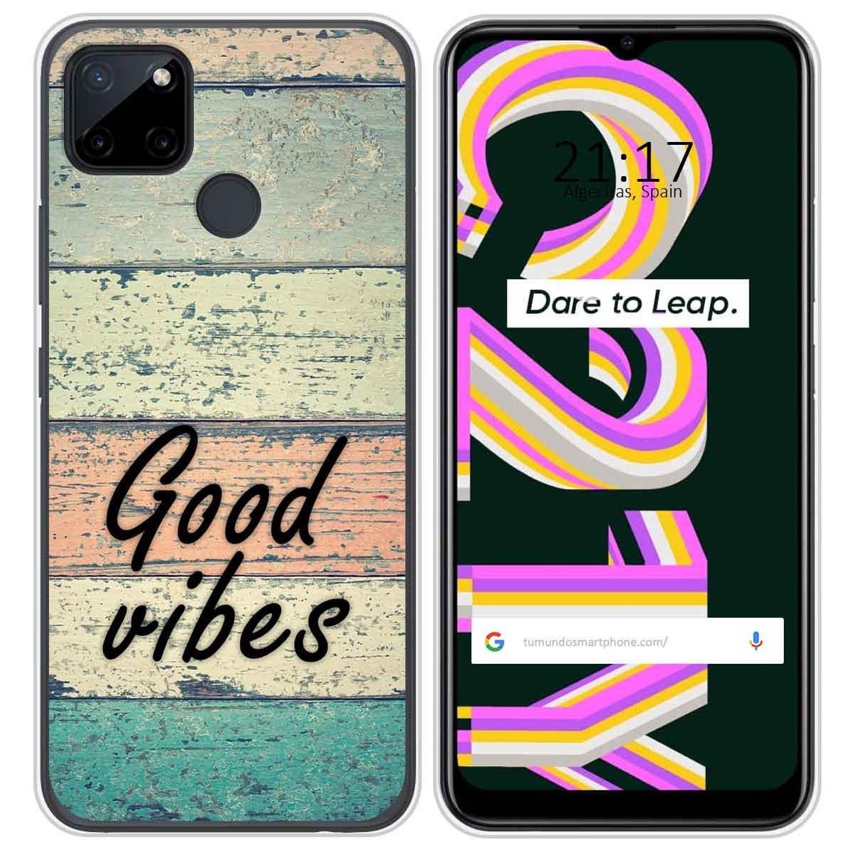 Funda Silicona para Realme C21Y / C25Y diseño Madera 01 Dibujos