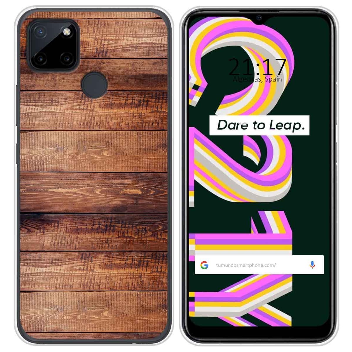Funda Silicona para Realme C21Y / C25Y diseño Madera 02 Dibujos