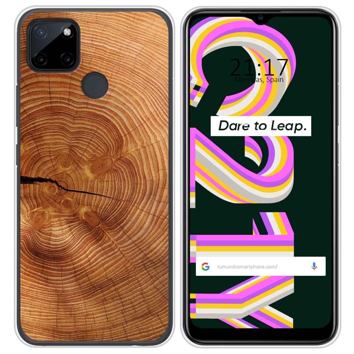 Funda Silicona para Realme C21Y / C25Y diseño Madera 04 Dibujos