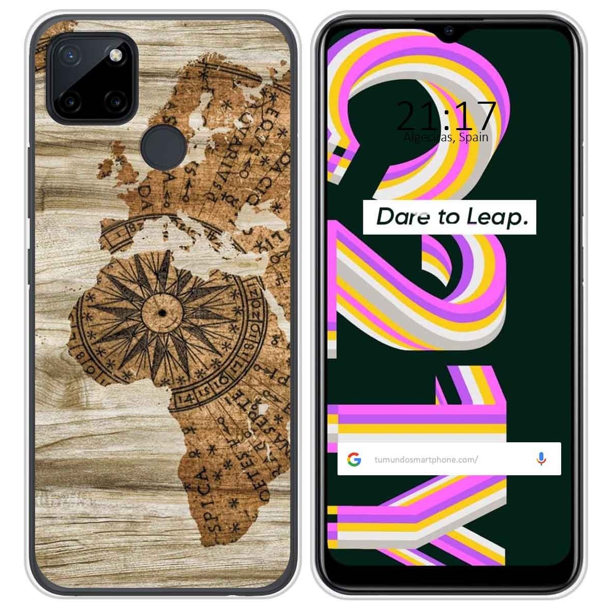 Funda Silicona para Realme C21Y / C25Y diseño Madera 07 Dibujos