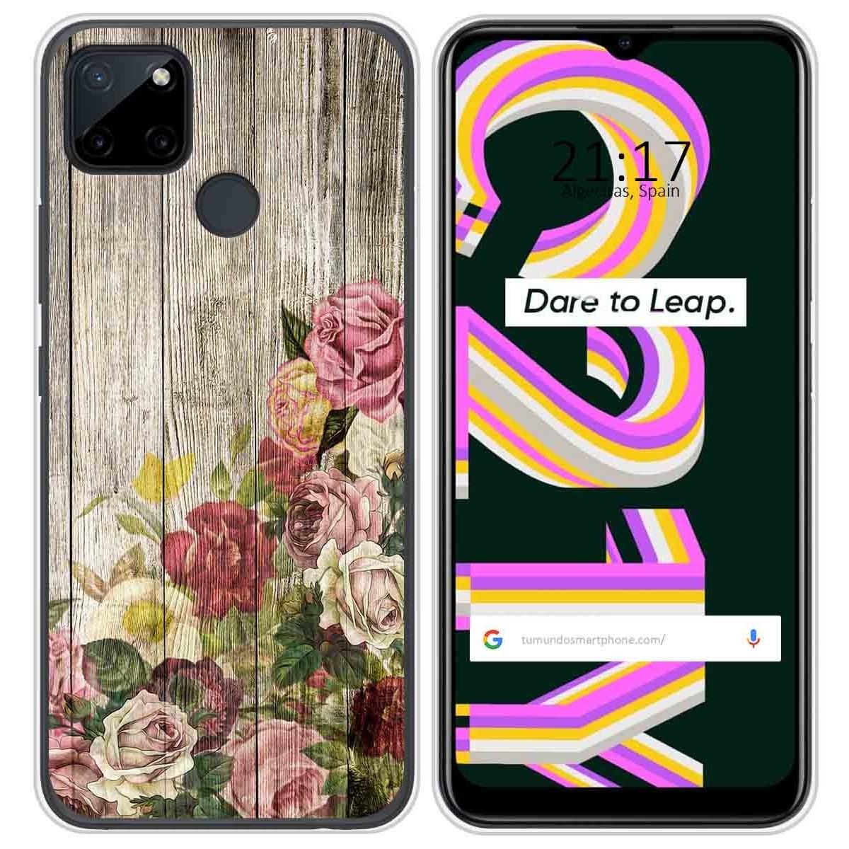 Funda Silicona para Realme C21Y / C25Y diseño Madera 08 Dibujos