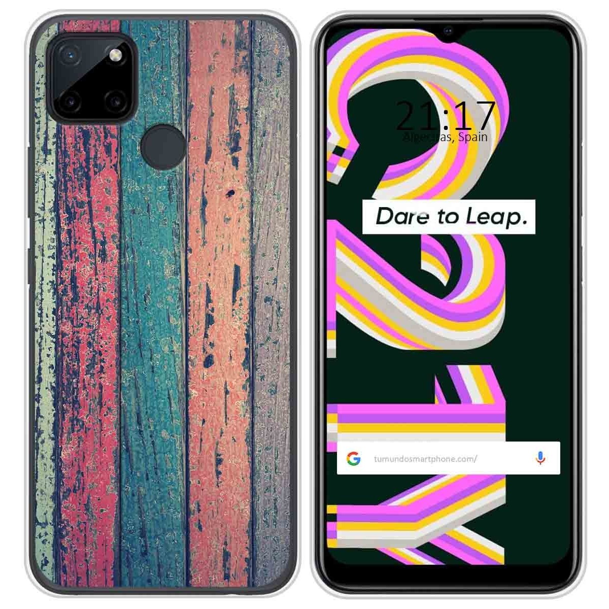 Funda Silicona para Realme C21Y / C25Y diseño Madera 10 Dibujos