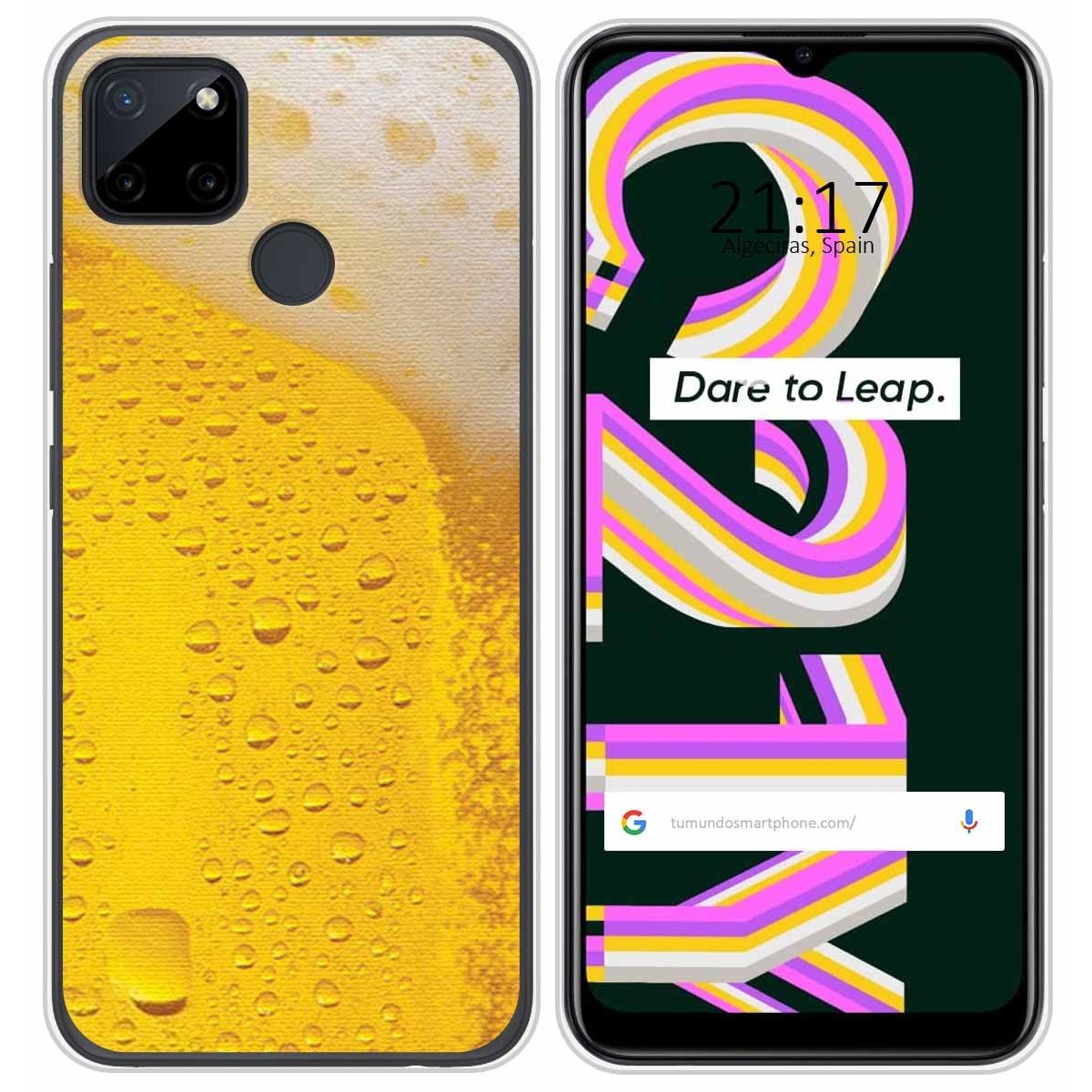 Funda Silicona para Realme C21Y / C25Y diseño Cerveza Dibujos