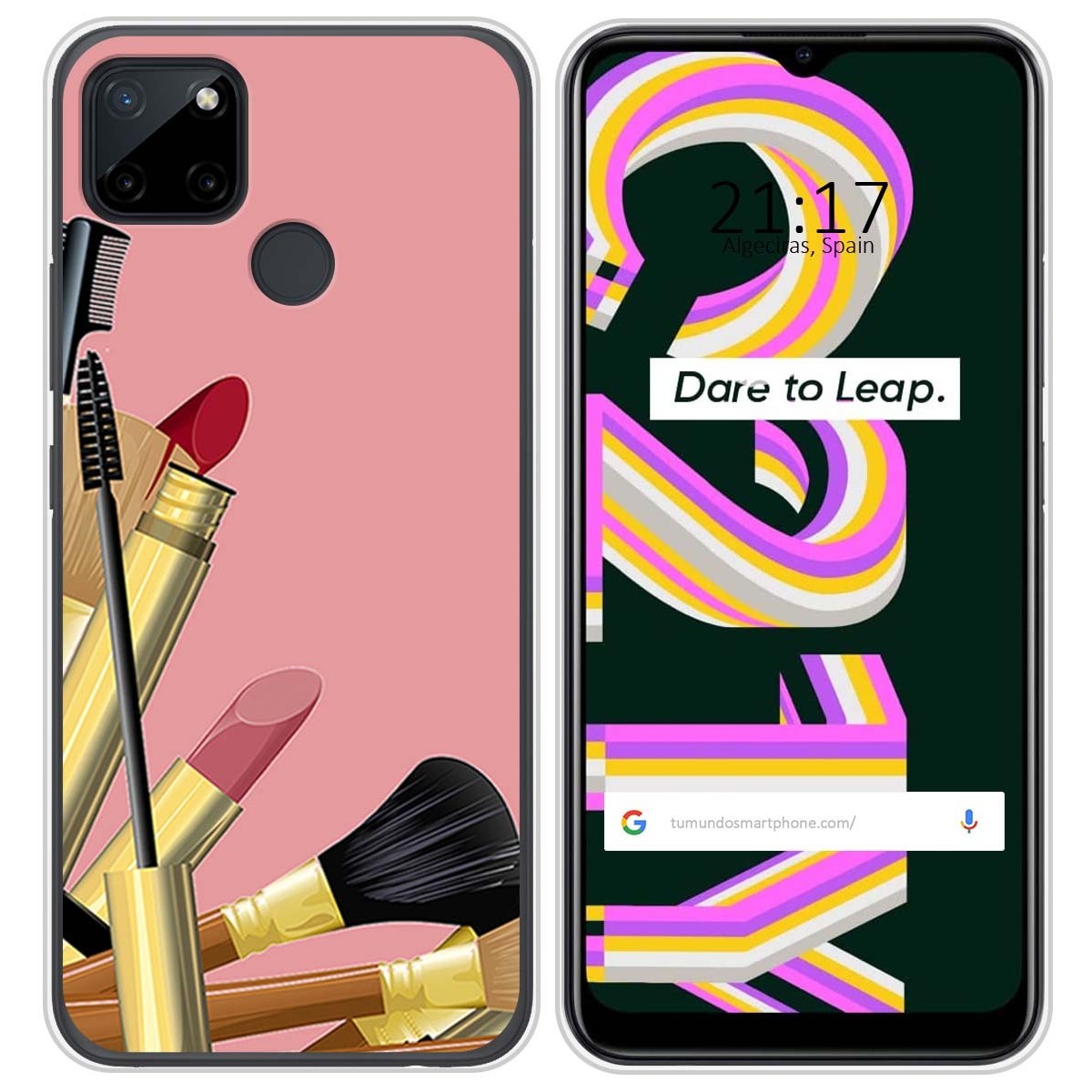 Funda Silicona para Realme C21Y / C25Y diseño Brochas Dibujos