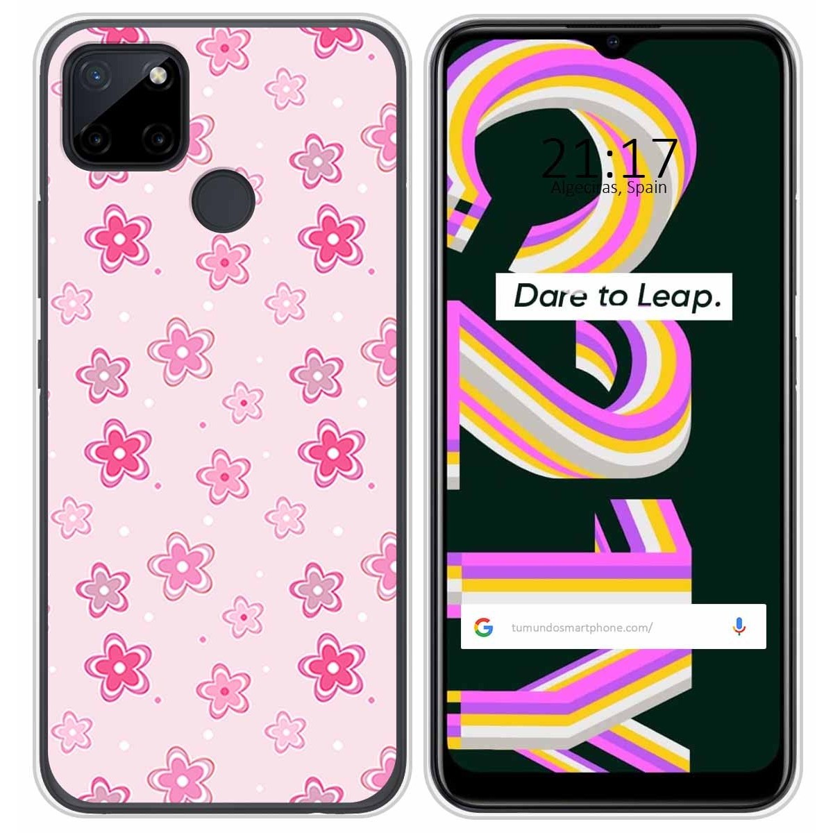 Funda Silicona para Realme C21Y / C25Y diseño Flores Dibujos