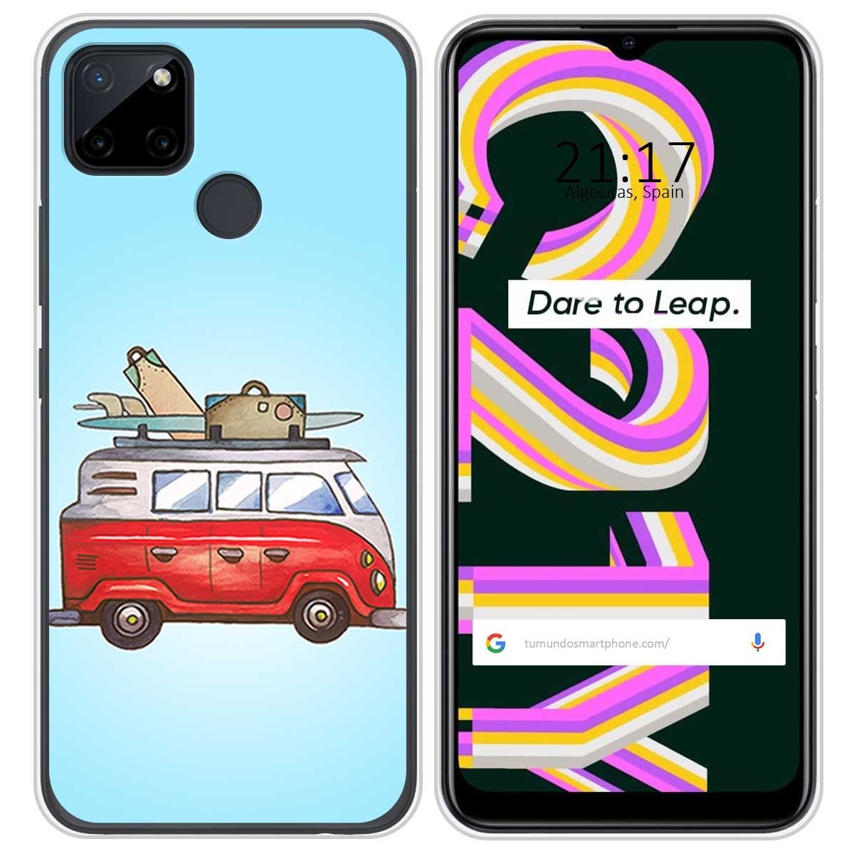 Funda Silicona para Realme C21Y / C25Y diseño Furgoneta Dibujos