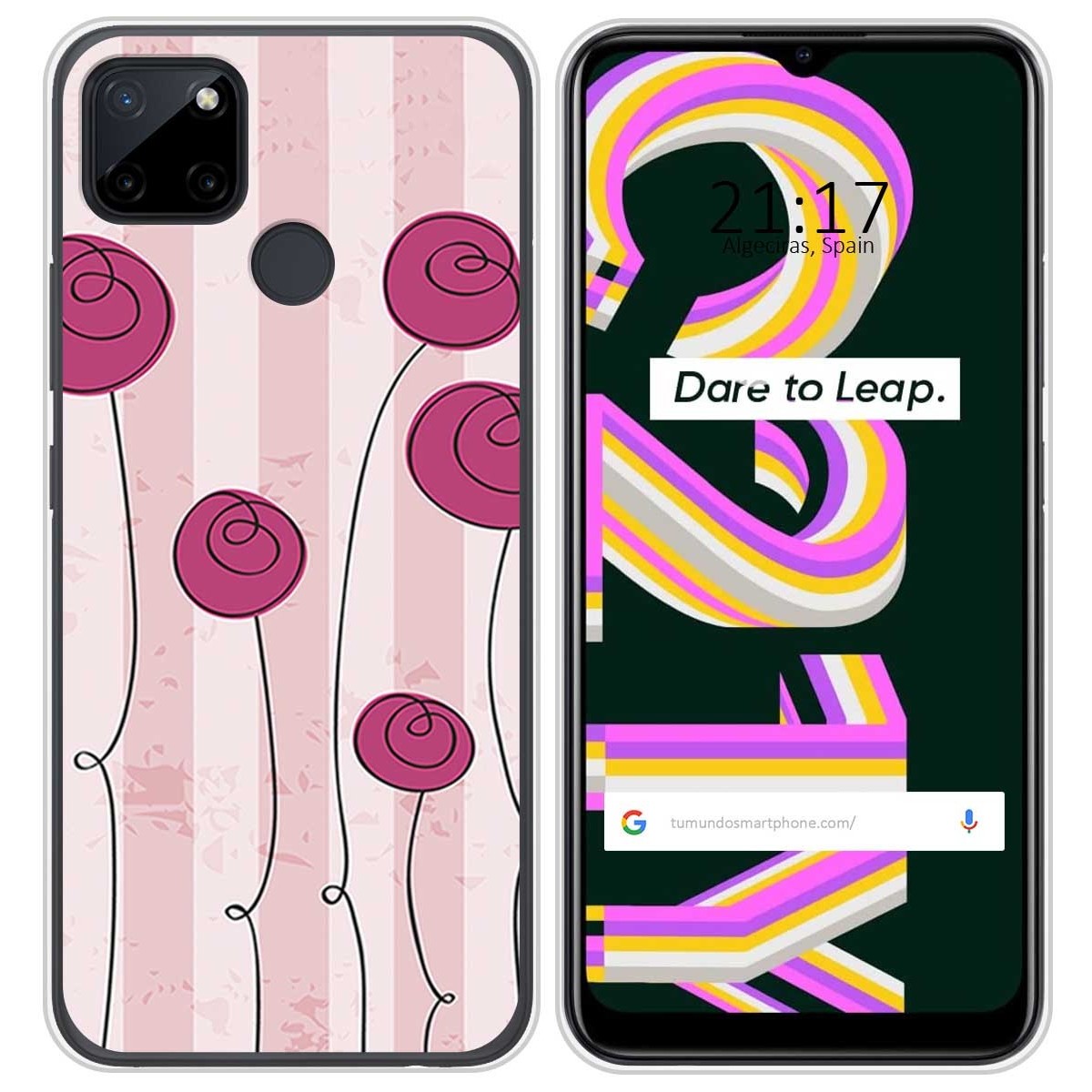 Funda Silicona para Realme C21Y / C25Y diseño Flores Vintage Dibujos