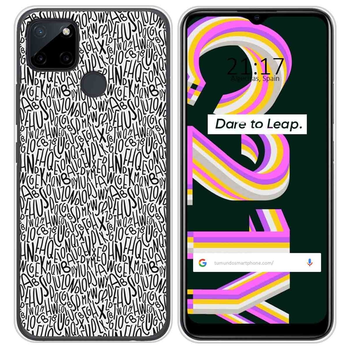 Funda Silicona para Realme C21Y / C25Y diseño Letras Dibujos