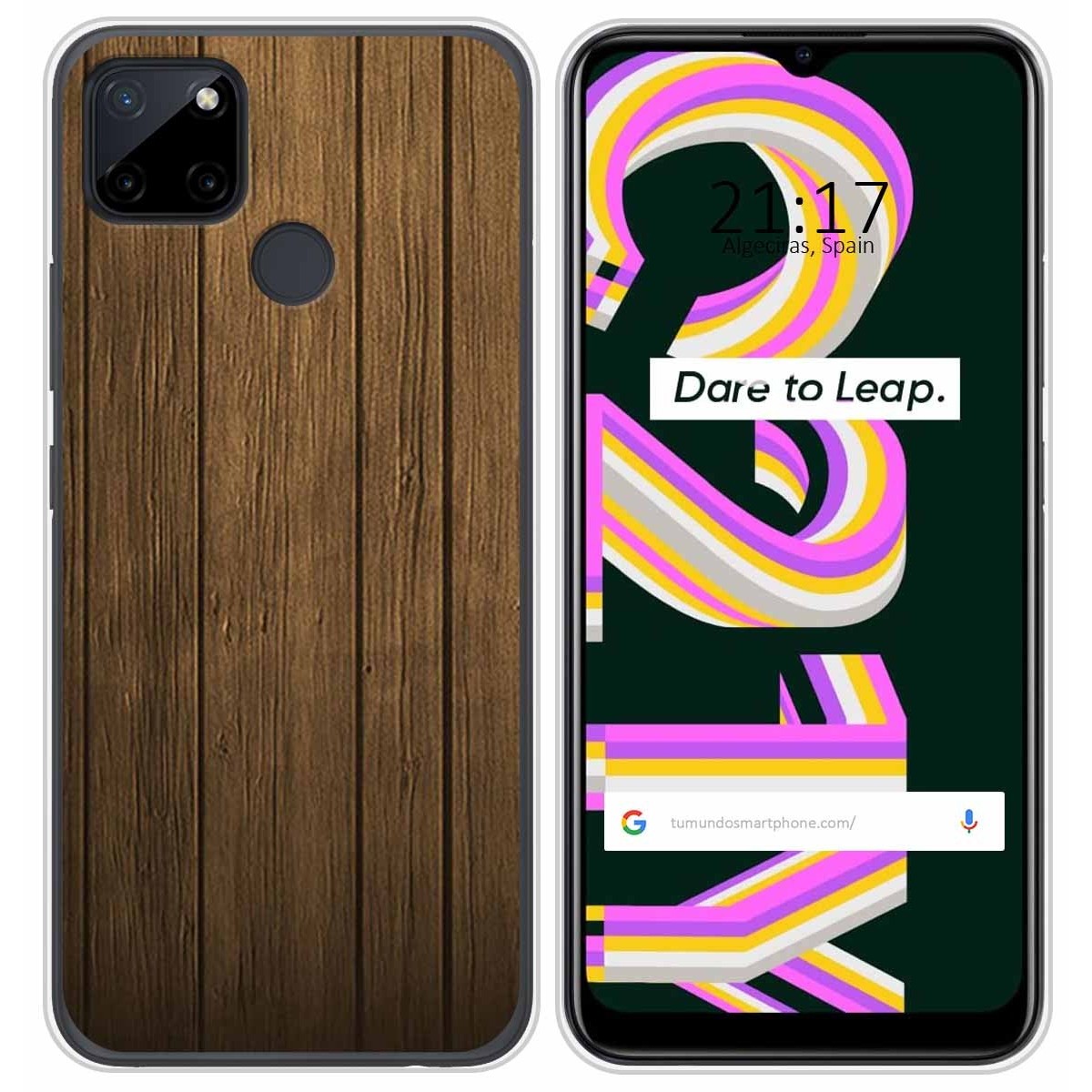 Funda Silicona para Realme C21Y / C25Y diseño Madera Dibujos