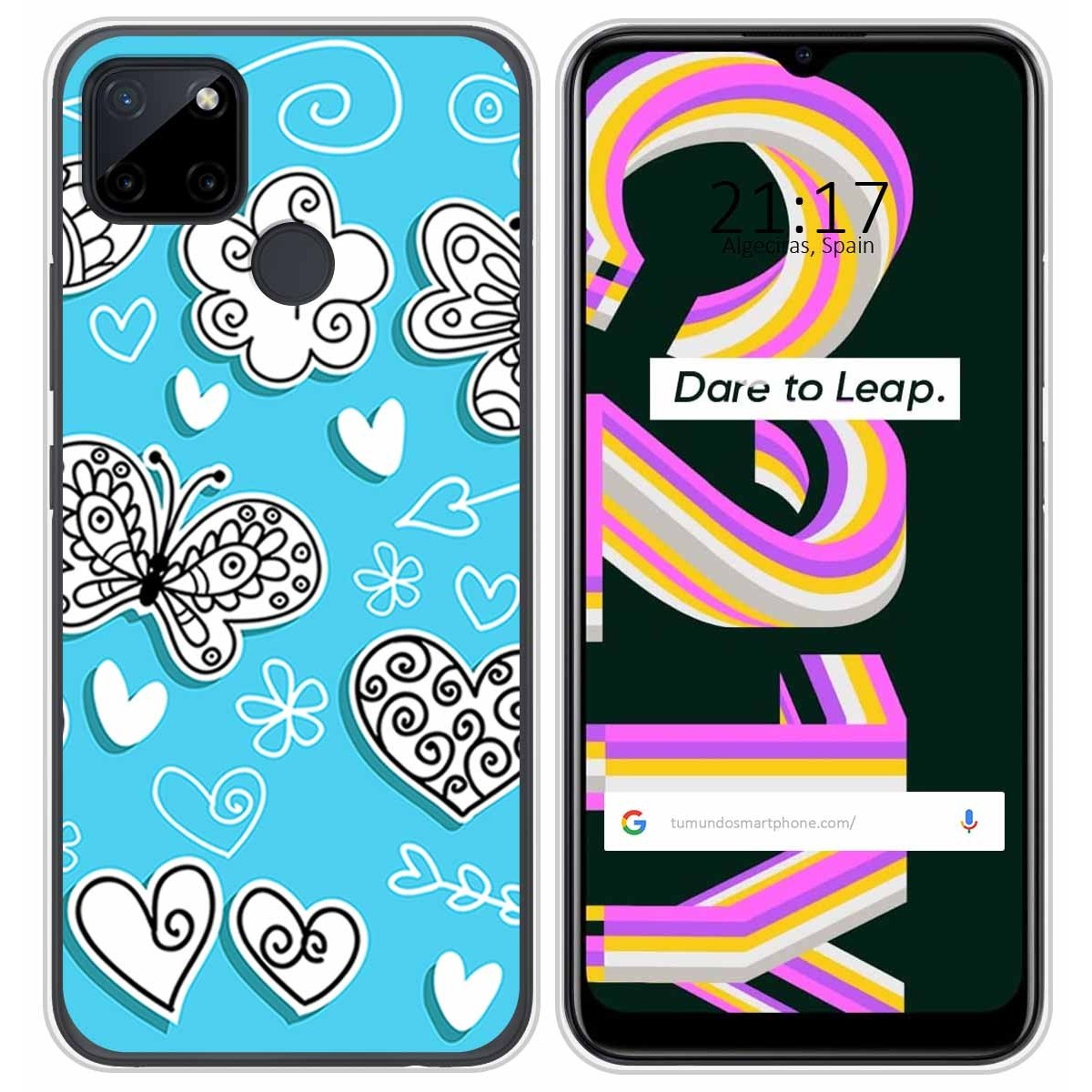 Funda Silicona para Realme C21Y / C25Y diseño Mariposas Dibujos