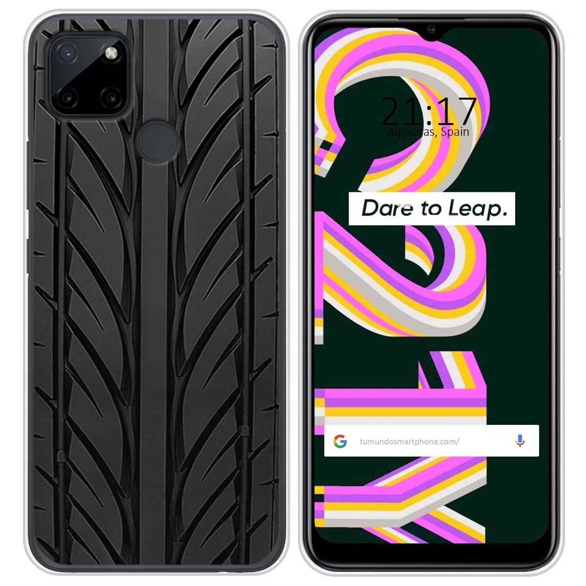 Funda Silicona para Realme C21Y / C25Y diseño Neumatico Dibujos