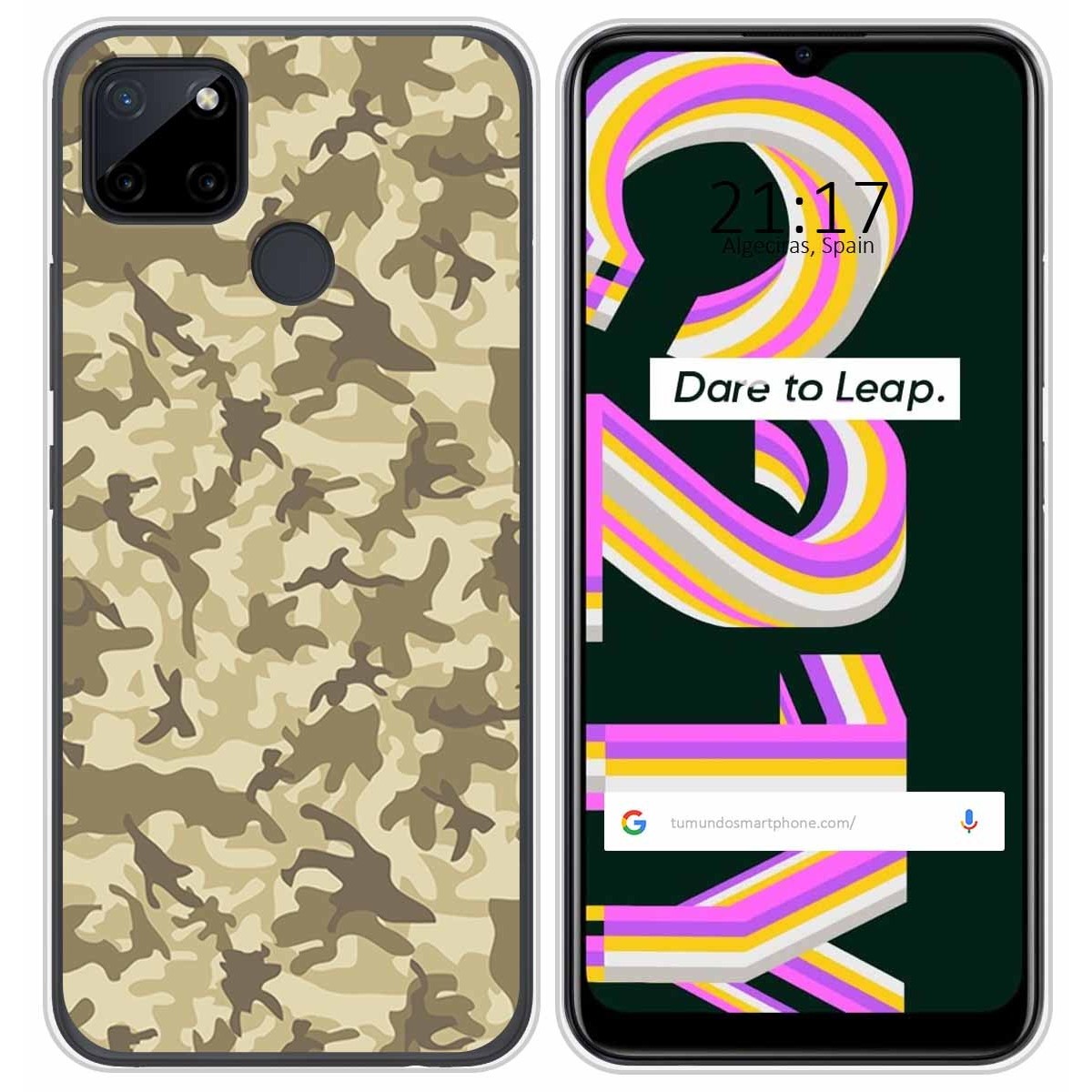 Funda Silicona para Realme C21Y / C25Y diseño Sand Camuflaje Dibujos