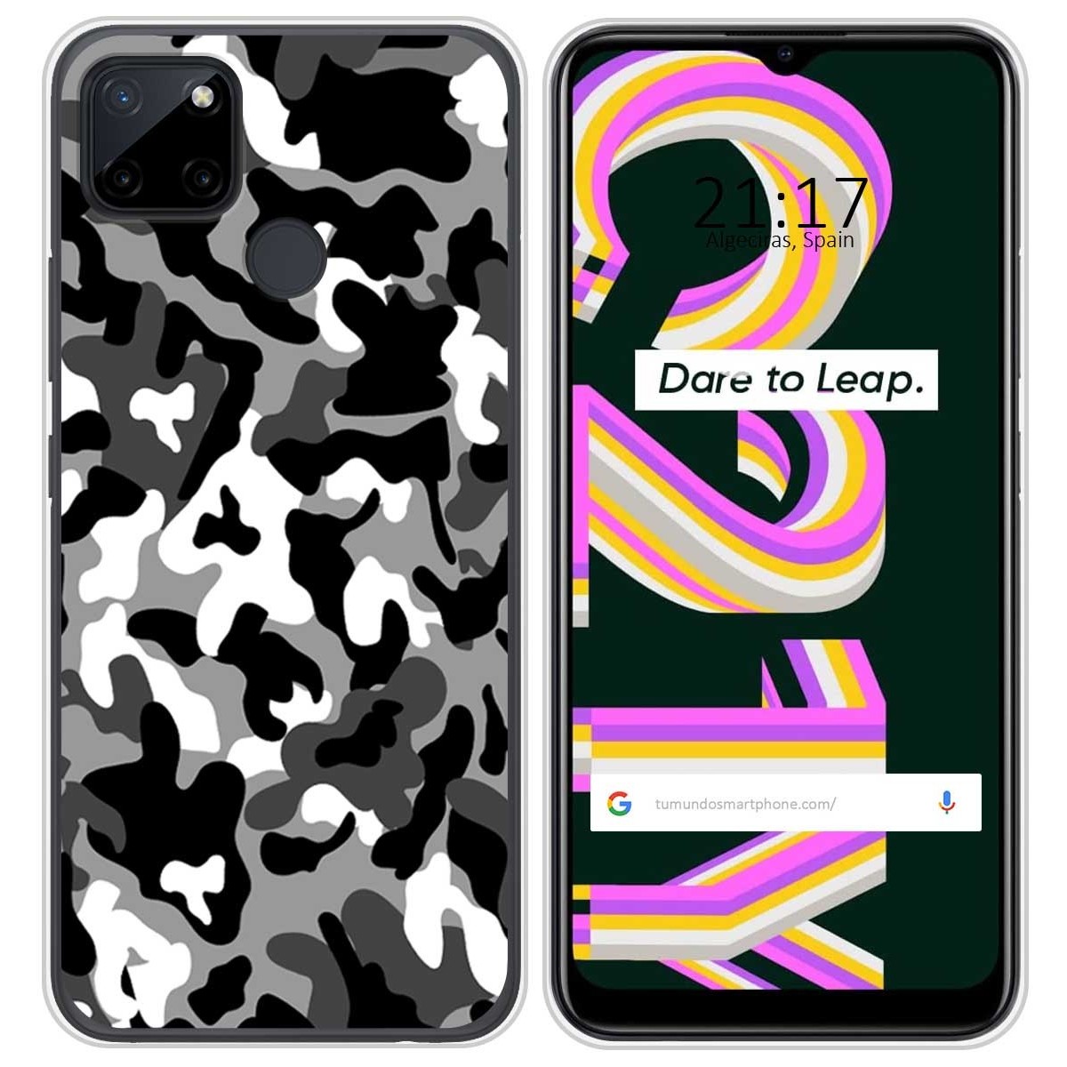 Funda Silicona para Realme C21Y / C25Y diseño Snow Camuflaje Dibujos