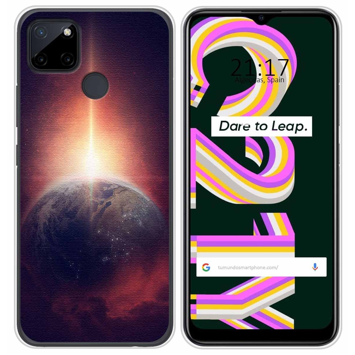 Funda Silicona para Realme C21Y / C25Y diseño Tierra Dibujos