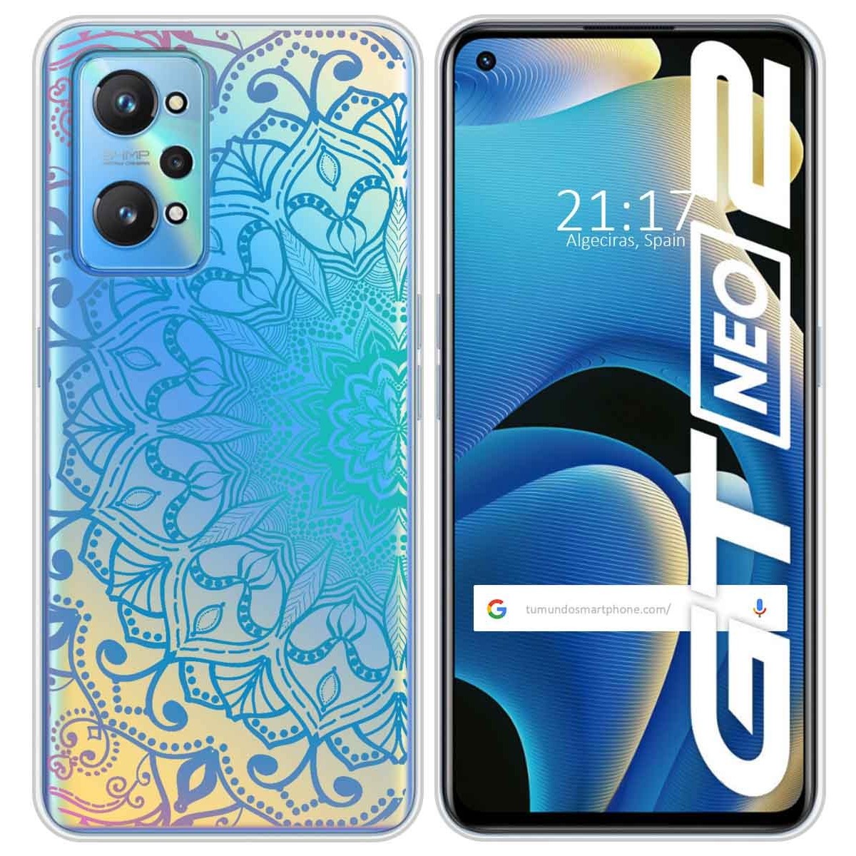 Funda Silicona Transparente para Realme GT NEO 2 5G diseño Mandala Dibujos