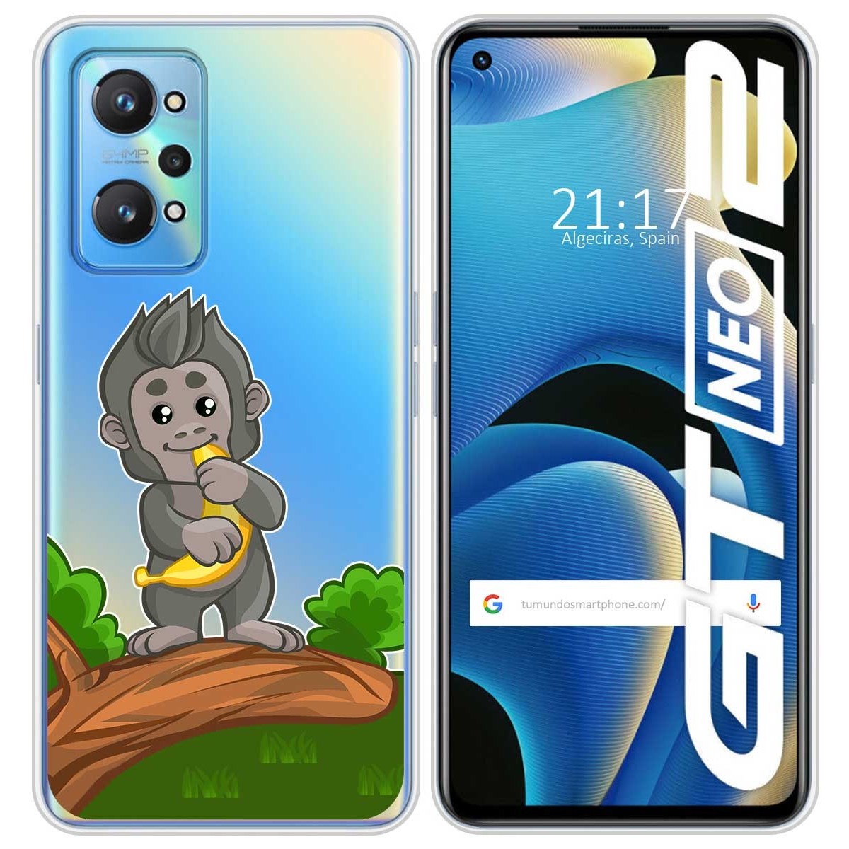 Funda Silicona Transparente para Realme GT NEO 2 5G diseño Mono Dibujos