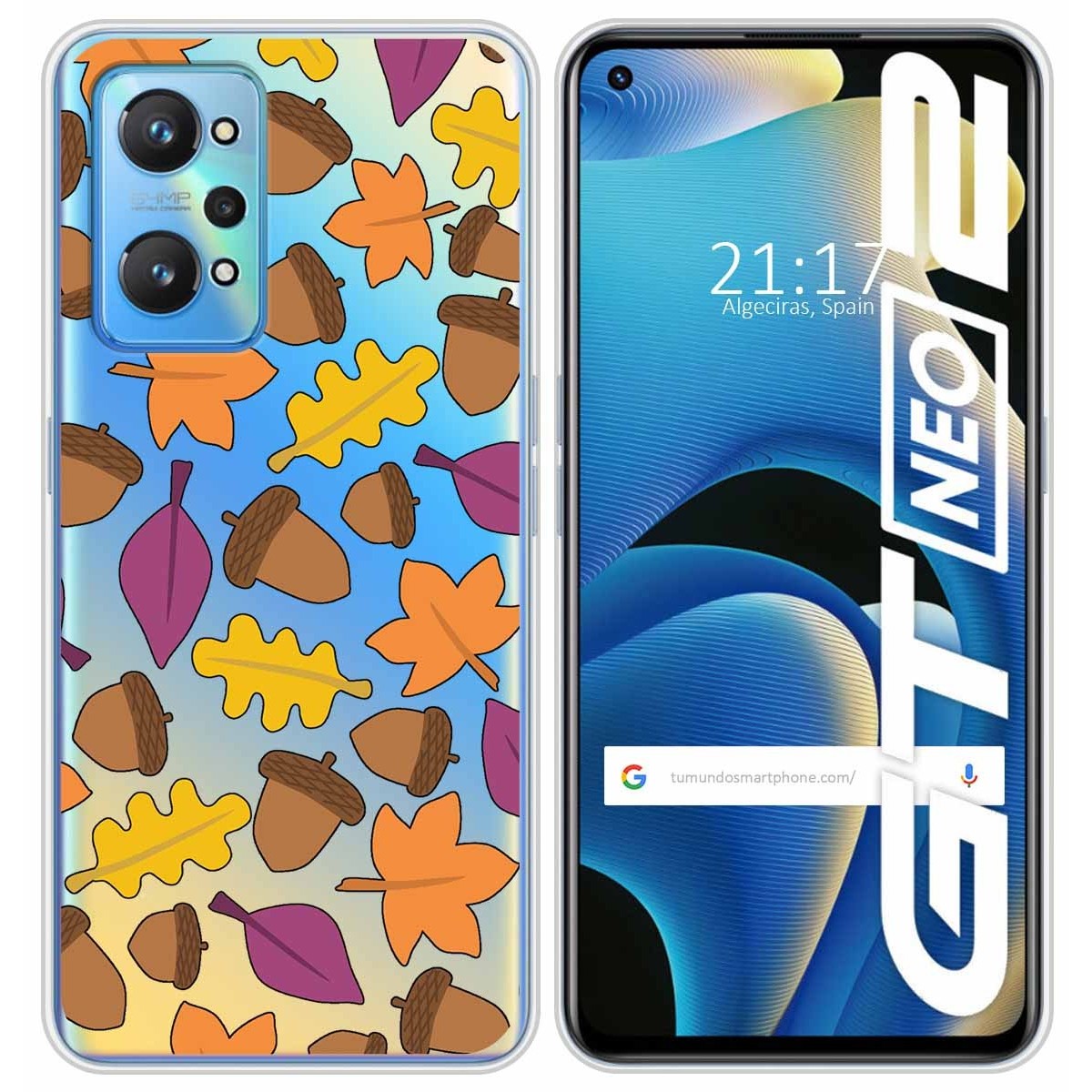 Funda Silicona Transparente para Realme GT NEO 2 5G diseño Otoño Dibujos