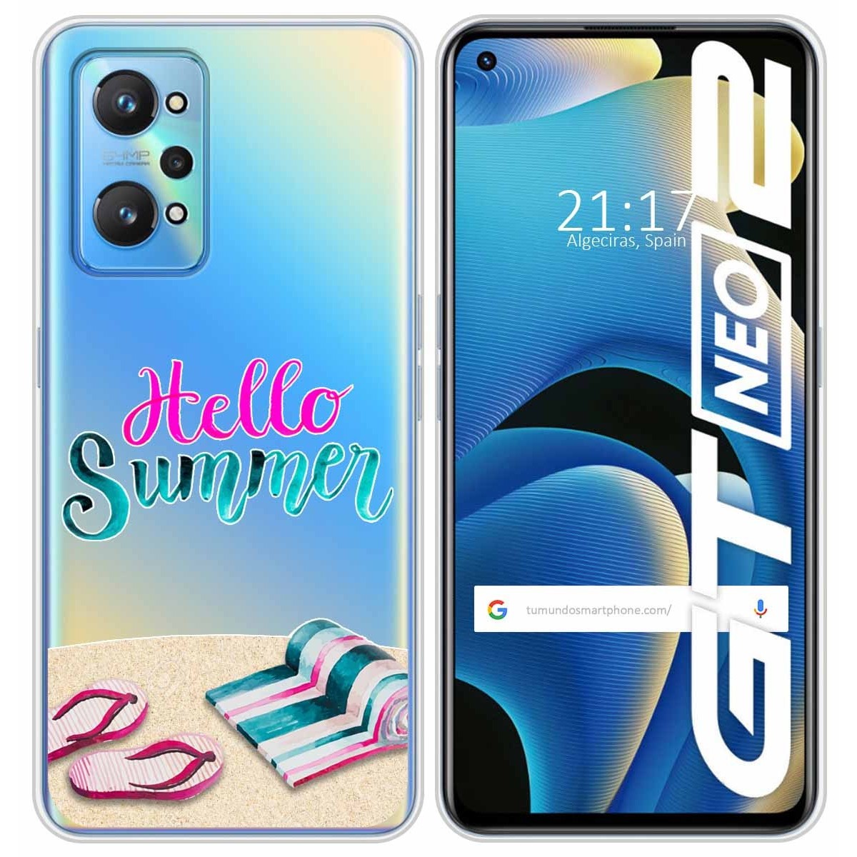 Funda Silicona Transparente para Realme GT NEO 2 5G diseño Summer Dibujos