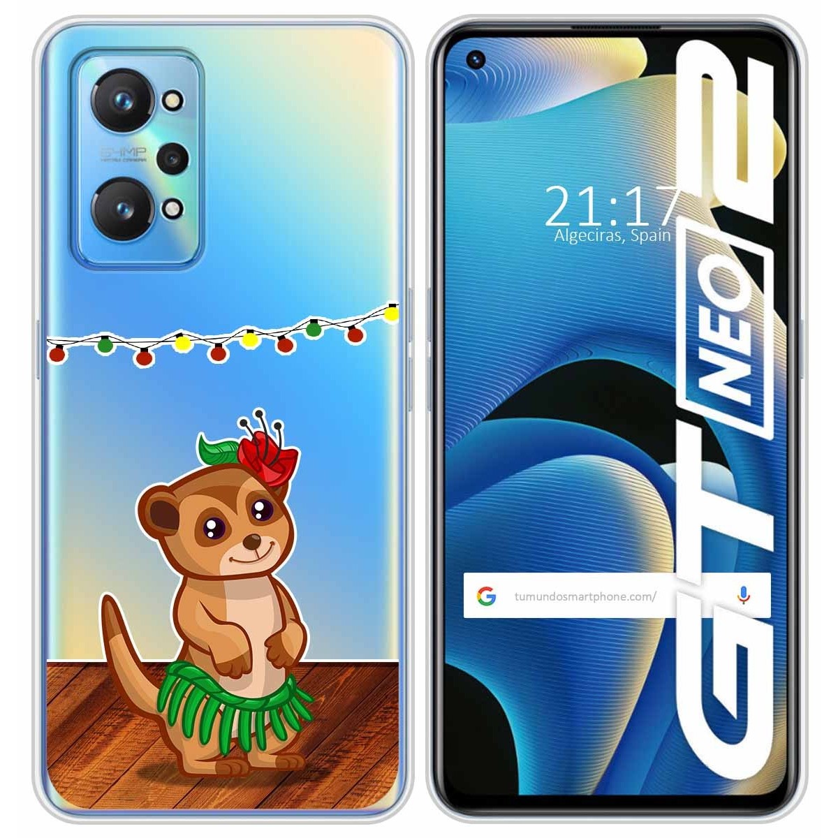 Funda Silicona Transparente para Realme GT NEO 2 5G diseño Suricata Dibujos
