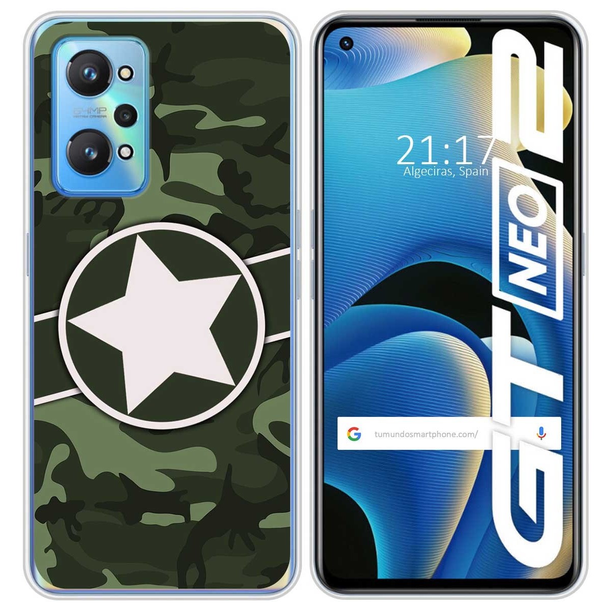 Funda Silicona para Realme GT NEO 2 5G diseño Camuflaje 01 Dibujos