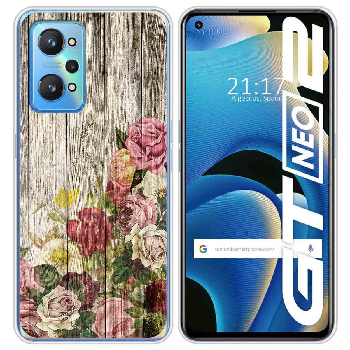 Funda Silicona para Realme GT NEO 2 5G diseño Madera 08 Dibujos