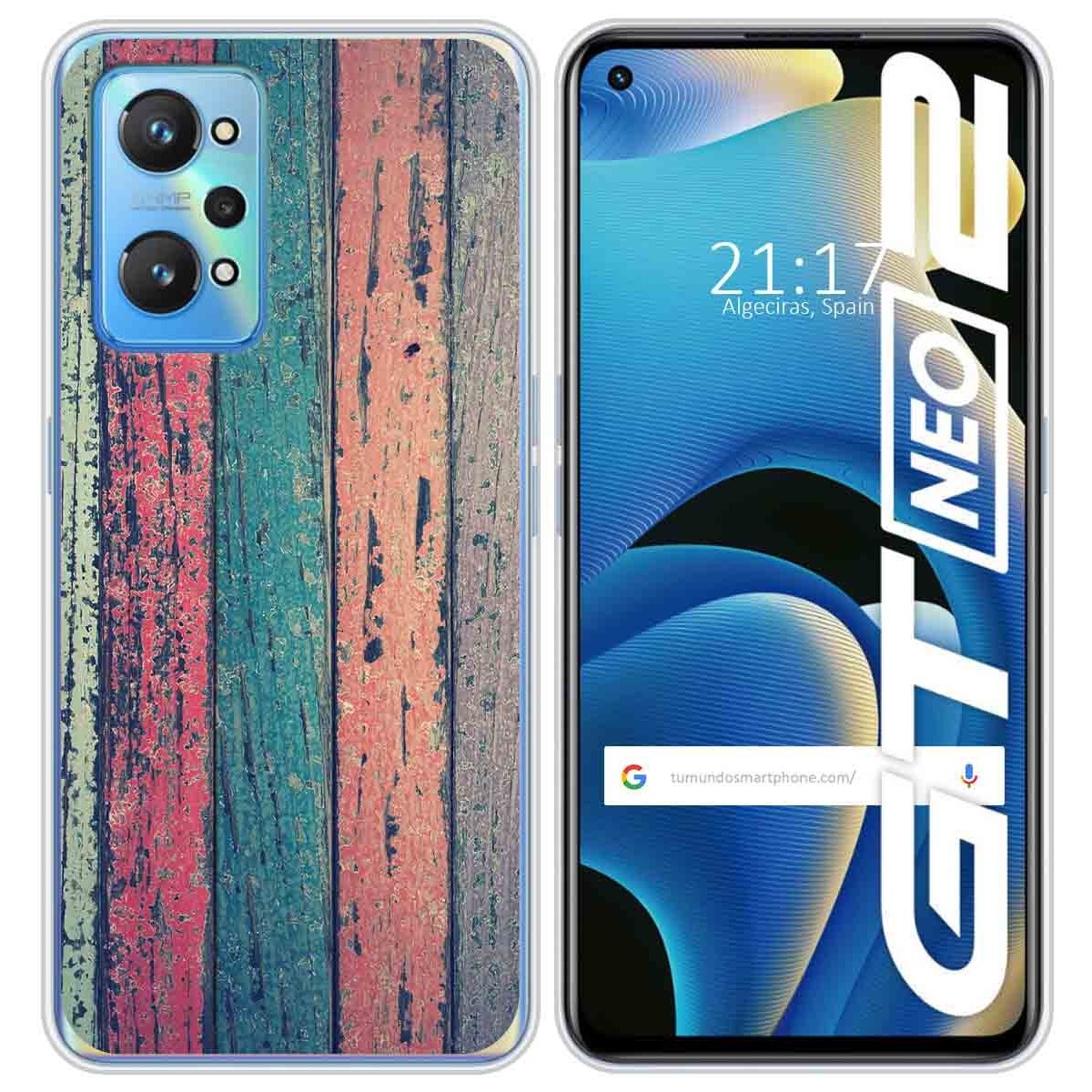 Funda Silicona para Realme GT NEO 2 5G diseño Madera 10 Dibujos