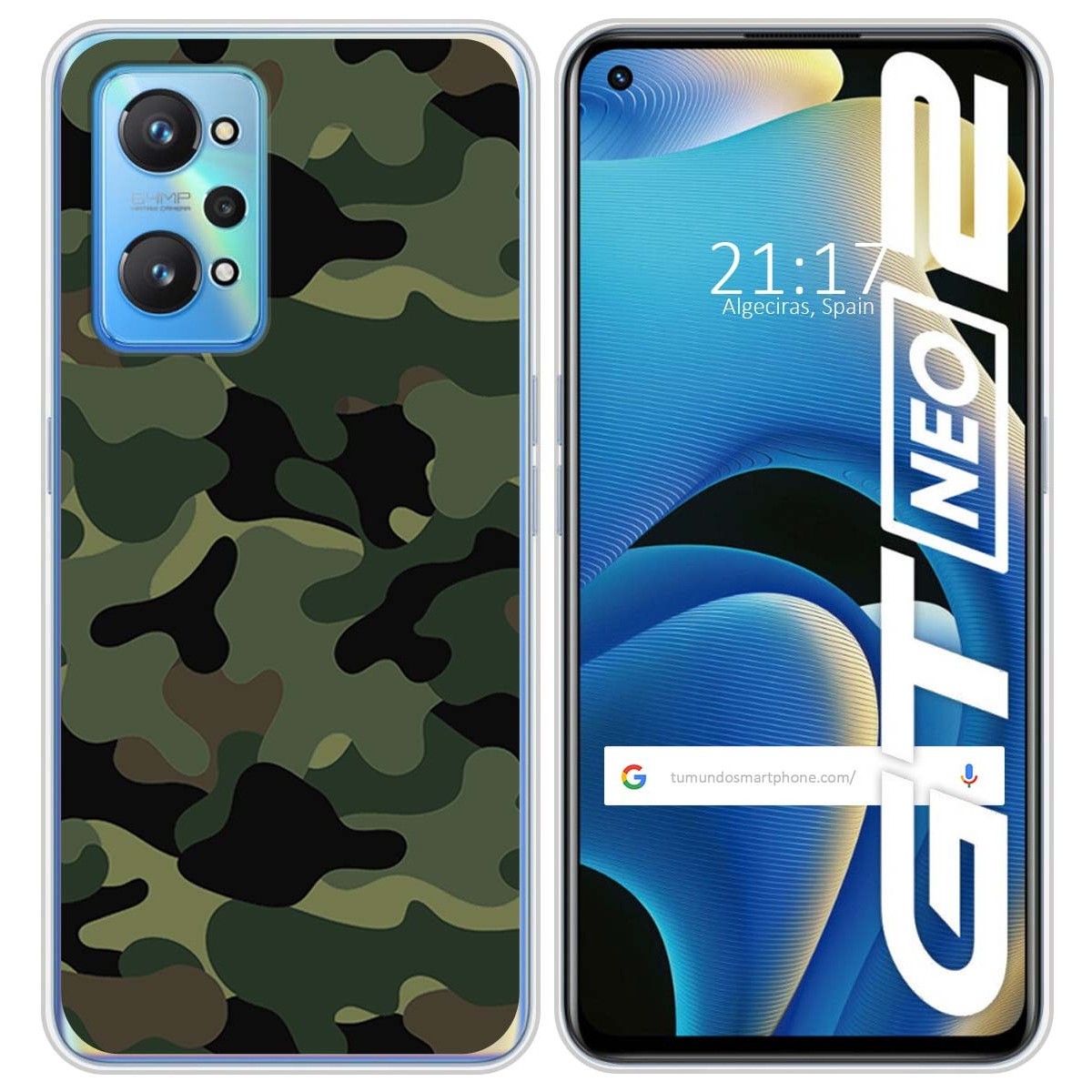Funda Silicona para Realme GT NEO 2 5G diseño Camuflaje Dibujos
