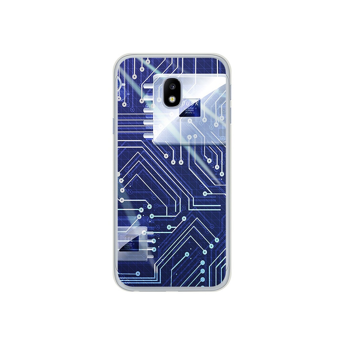 Funda Gel Tpu para Samsung Galaxy J3 (2017) Diseño Circuito Dibujos