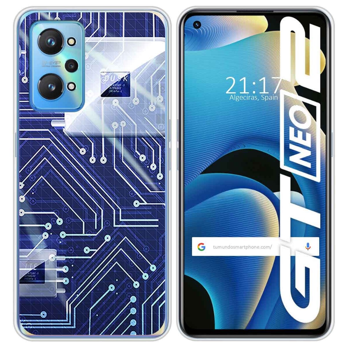 Funda Silicona para Realme GT NEO 2 5G diseño Circuito Dibujos