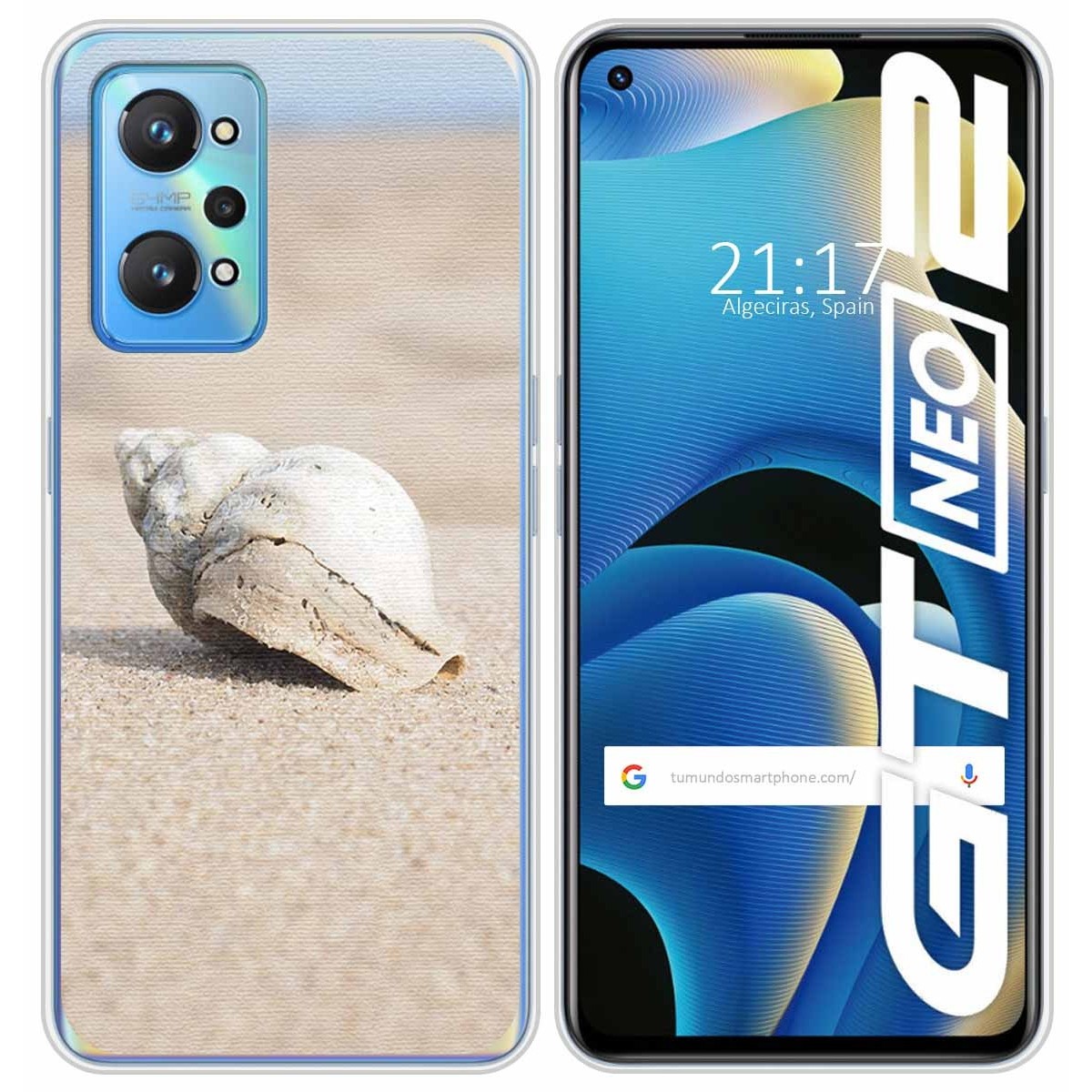 Funda Silicona para Realme GT NEO 2 5G diseño Concha Dibujos