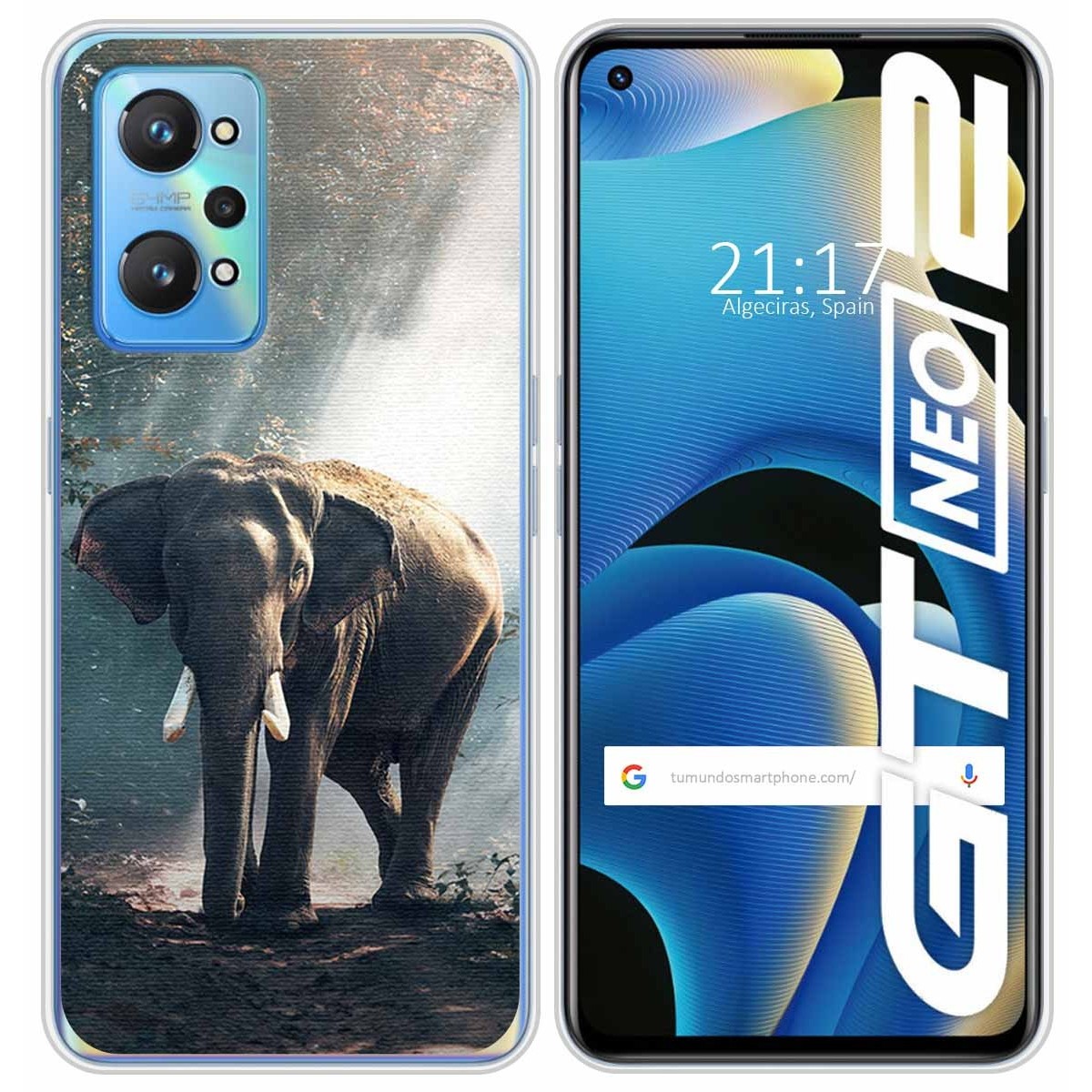 Funda Silicona para Realme GT NEO 2 5G diseño Elefante Dibujos