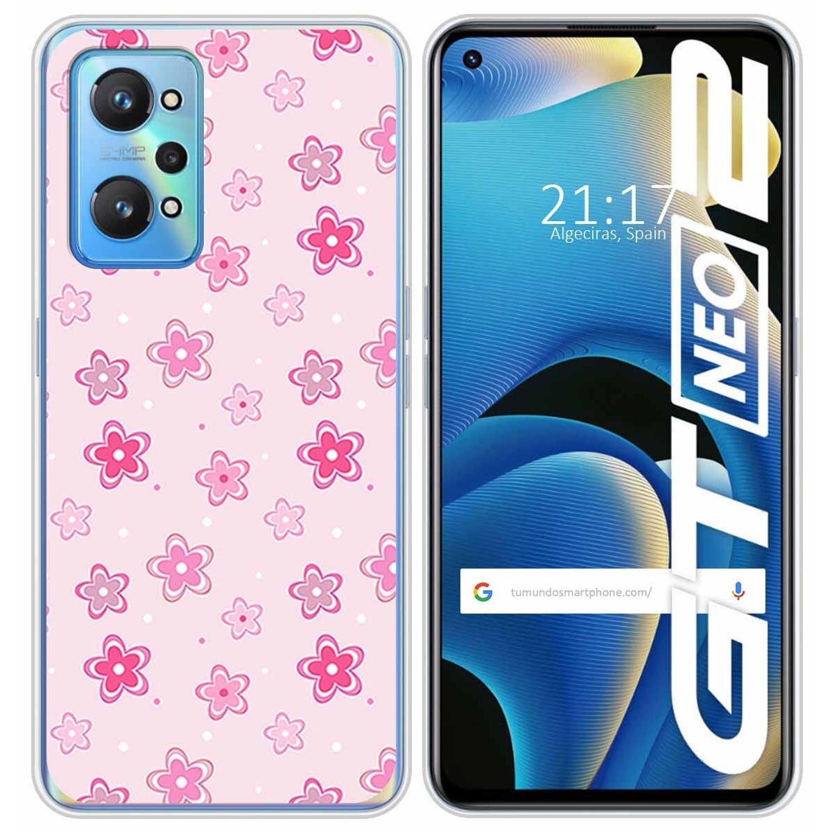Funda Silicona para Realme GT NEO 2 5G diseño Flores Dibujos