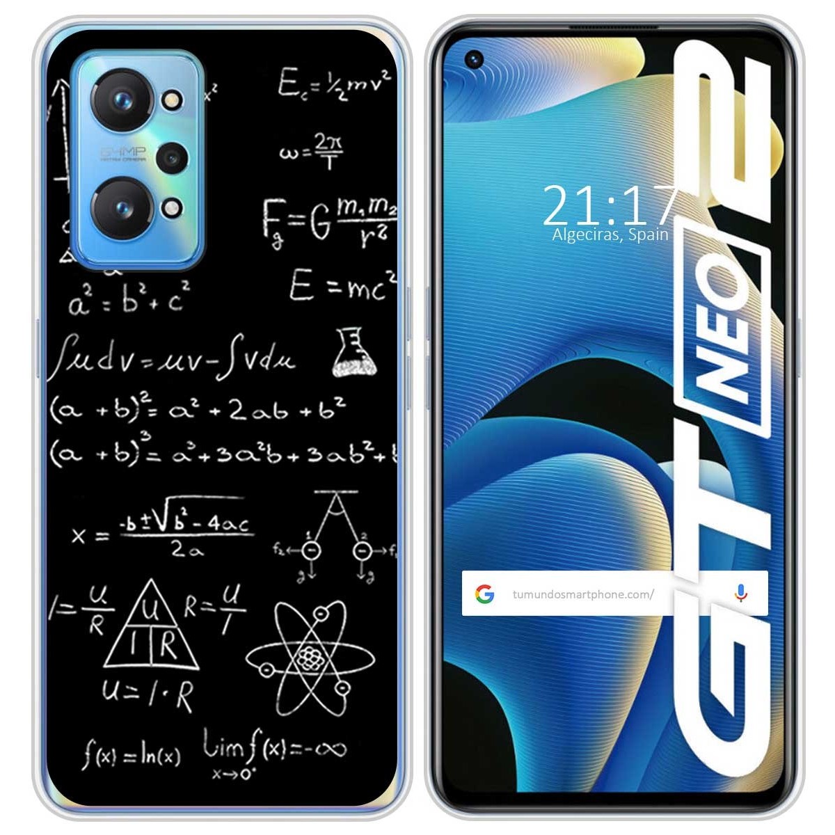 Funda Silicona para Realme GT NEO 2 5G diseño Formulas Dibujos