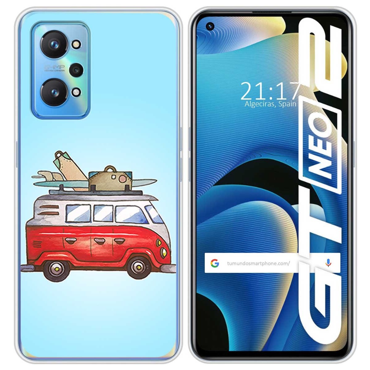 Funda Silicona para Realme GT NEO 2 5G diseño Furgoneta Dibujos