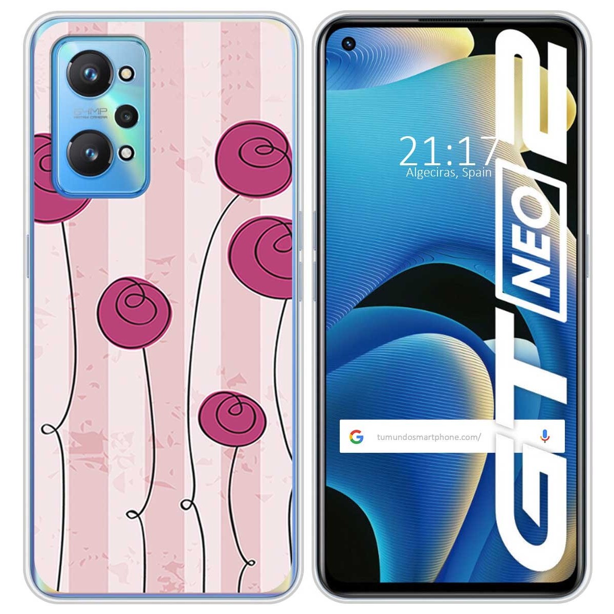 Funda Silicona para Realme GT NEO 2 5G diseño Flores Vintage Dibujos