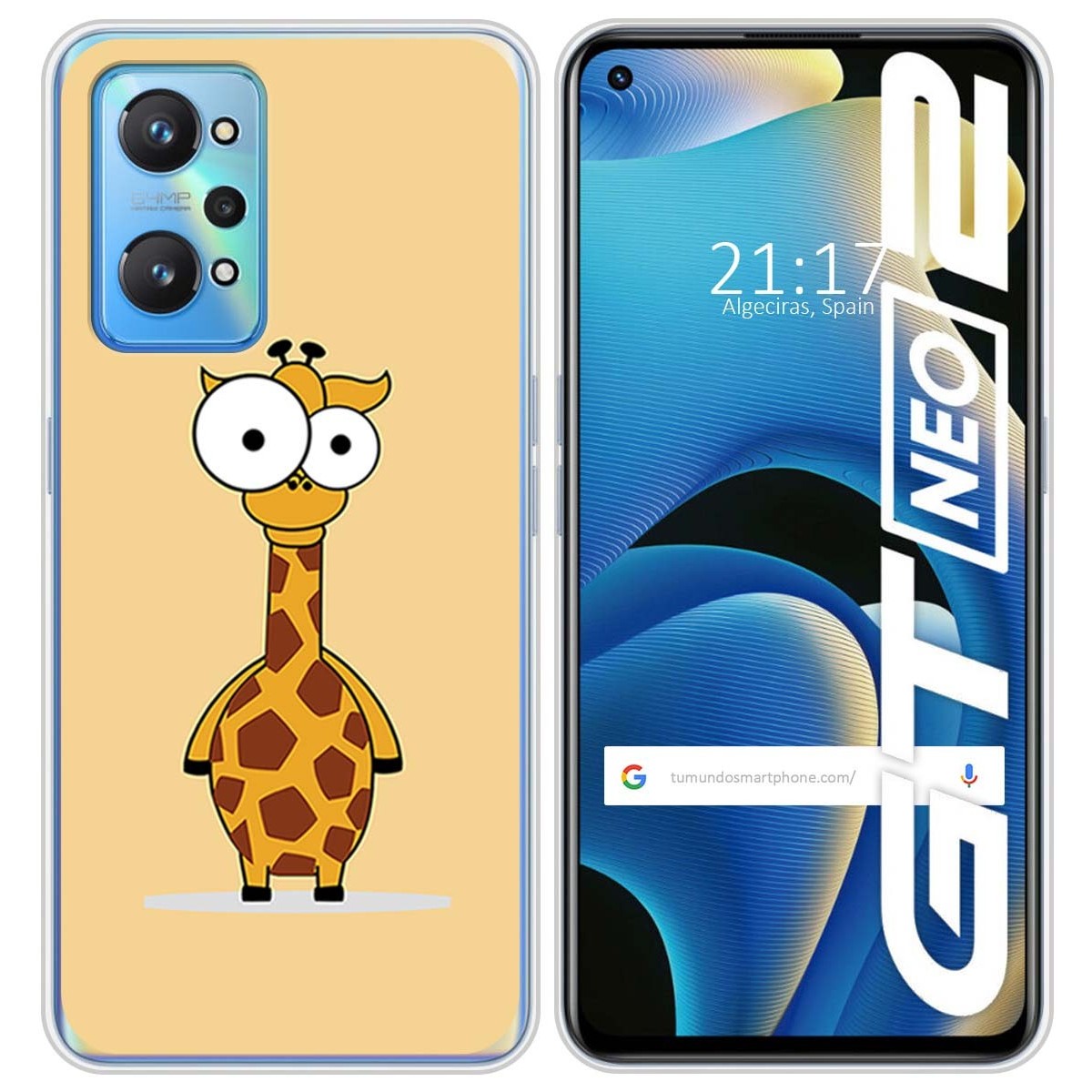 Funda Silicona para Realme GT NEO 2 5G diseño Jirafa Dibujos