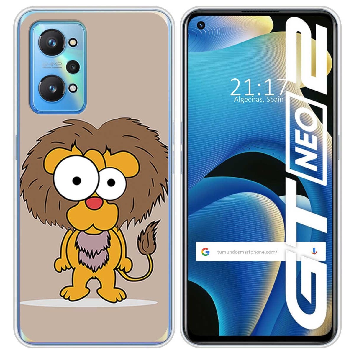 Funda Silicona para Realme GT NEO 2 5G diseño Leon Dibujos