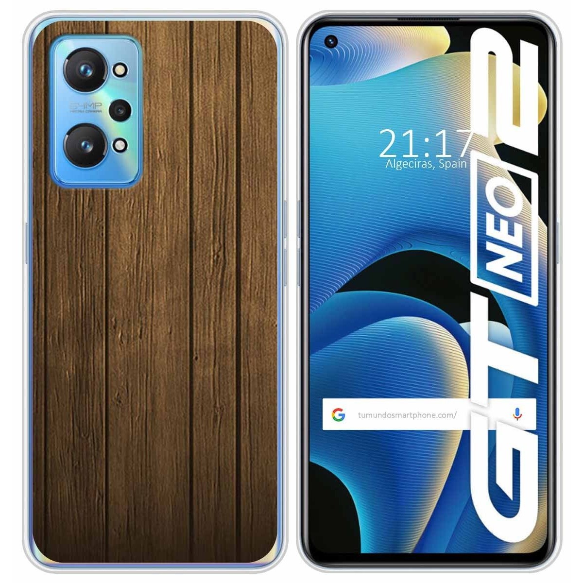 Funda Silicona para Realme GT NEO 2 5G diseño Madera Dibujos