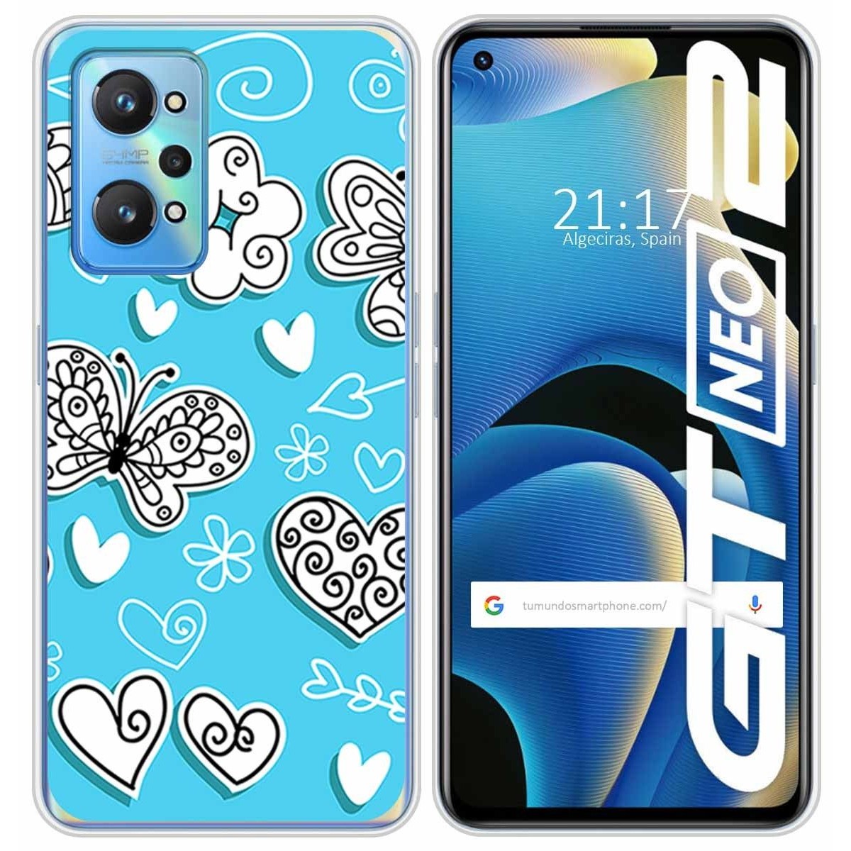 Funda Silicona para Realme GT NEO 2 5G diseño Mariposas Dibujos