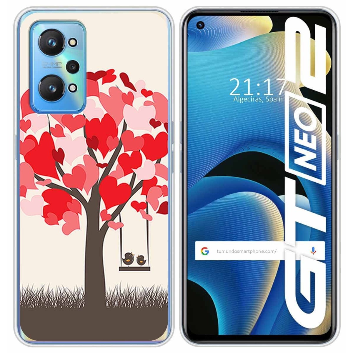 Funda Silicona para Realme GT NEO 2 5G diseño Pajaritos Dibujos
