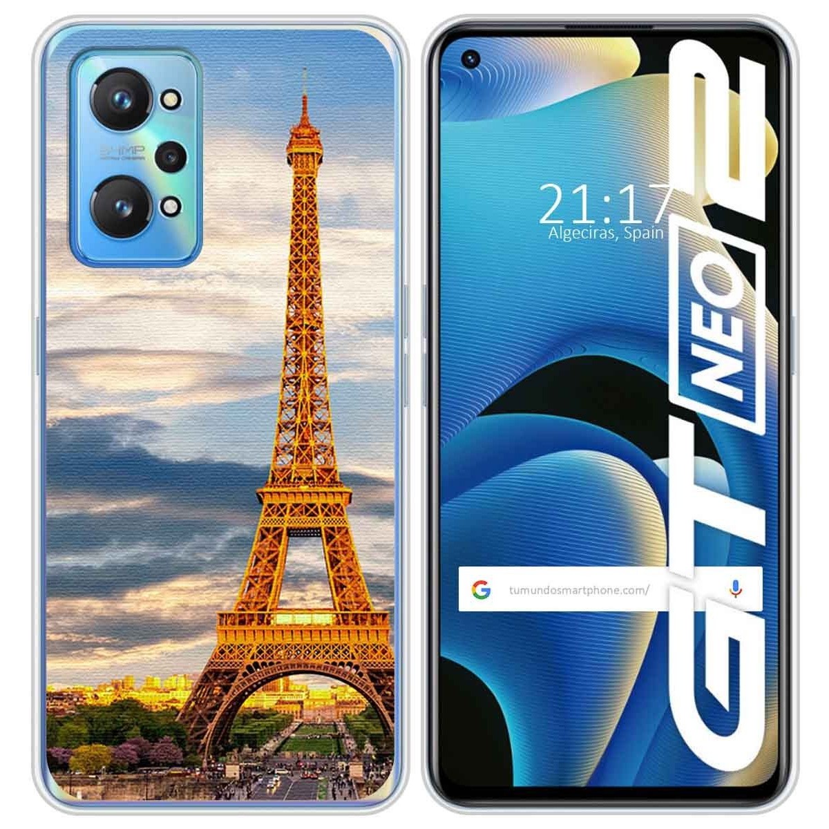 Funda Silicona para Realme GT NEO 2 5G diseño Paris Dibujos