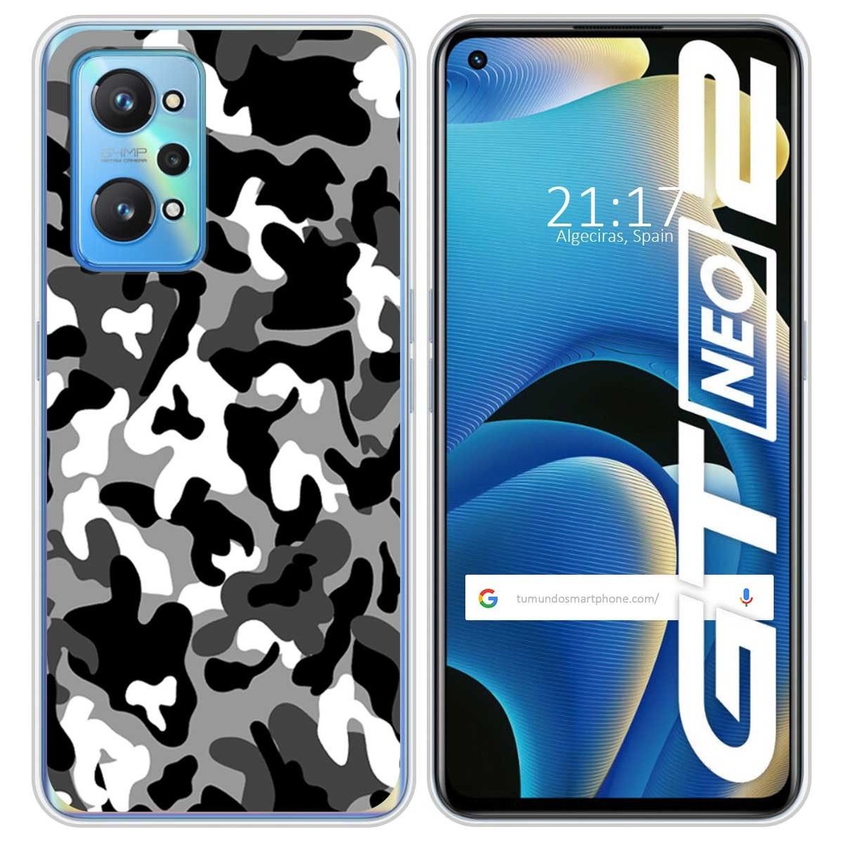 Funda Silicona para Realme GT NEO 2 5G diseño Snow Camuflaje Dibujos