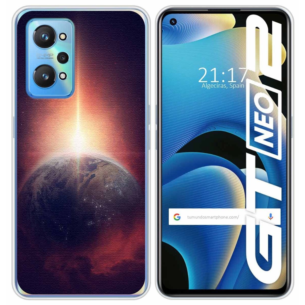 Funda Silicona para Realme GT NEO 2 5G diseño Tierra Dibujos