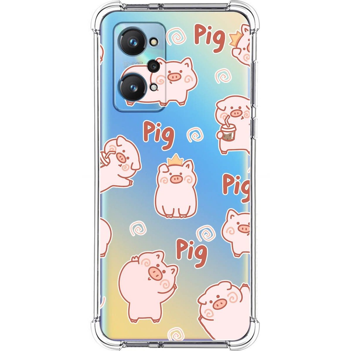 Funda Silicona Antigolpes para Realme GT NEO 2 5G diseño Cerdos Dibujos