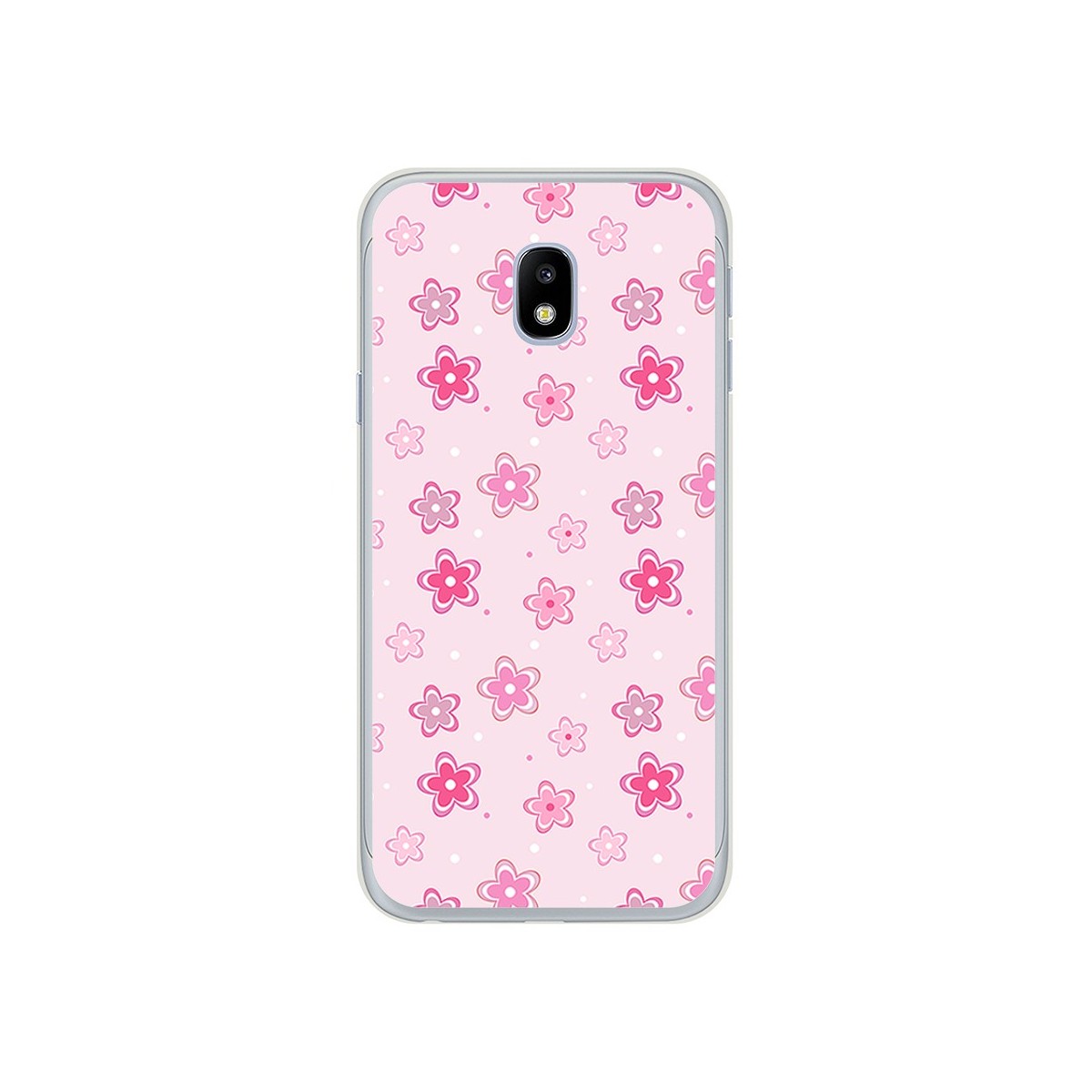 Funda Gel Tpu para Samsung Galaxy J3 (2017) Diseño Flores Dibujos