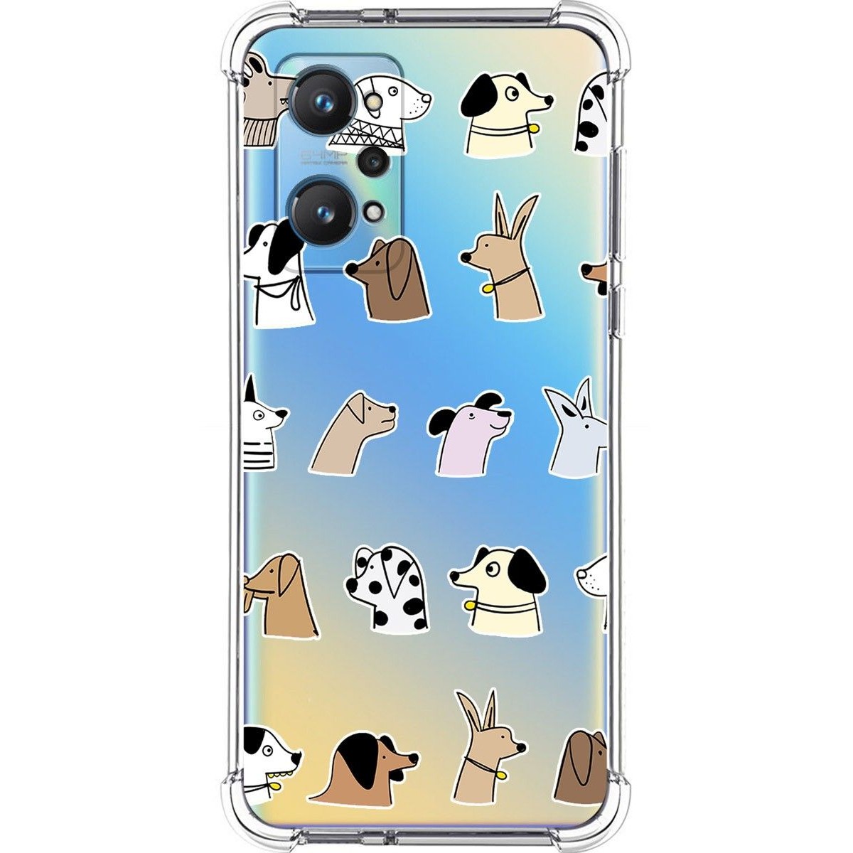 Funda Silicona Antigolpes para Realme GT NEO 2 5G diseño Perros Dibujos